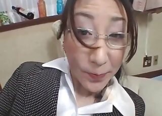 Japanese office babe fucked by a dog while her colleagues watching