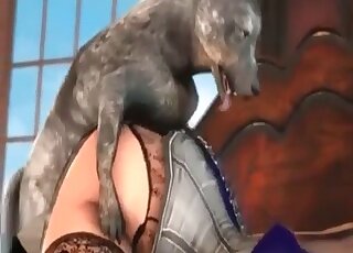 Oversexed anime beast fucks juicy cunt of a sexy anime babe